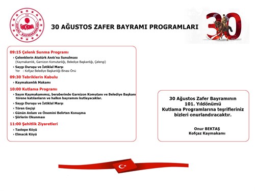 30 Ağustos Programı